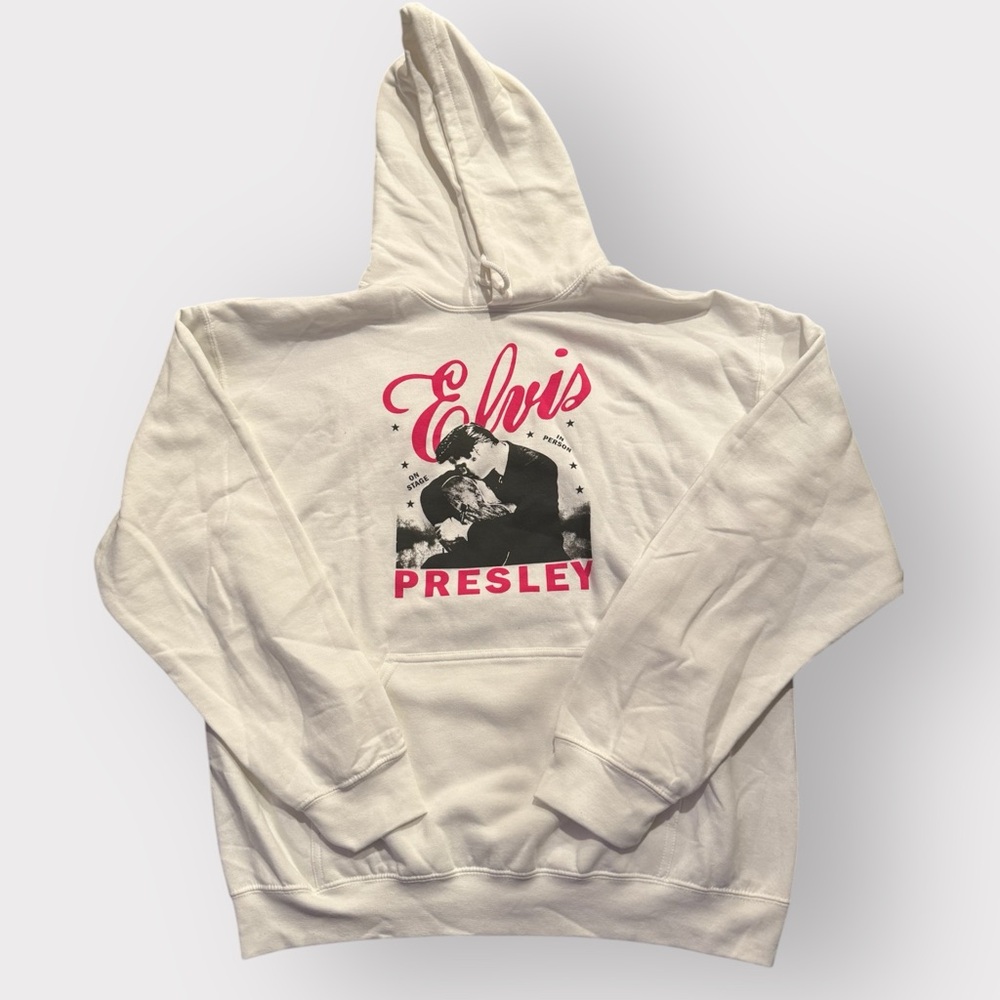 Elvis Presley Graphic Hoodie‎ Pullover Sweatshirt Size Large